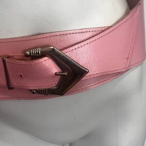 Pink Vintage Leather Belt